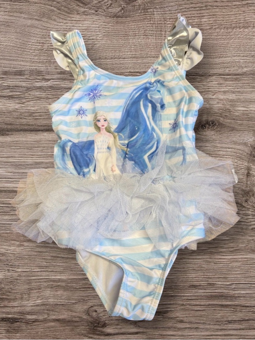 NWT Toddler Girl Elsa Frozen One Piece Swimsuit SZ 3 T